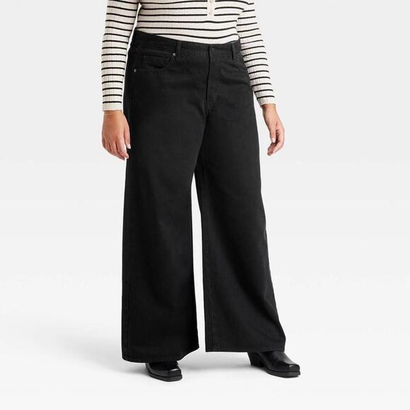 Universal Thread Other - 022 Universal Thread Mid-Rise Super Wide Leg Jeans (17, Black)